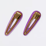 Crystal Teardrop Clip in Grape