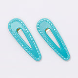 Crystal Teardrop Clip in Celeste