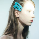 Crystal Teardrop Clip in Celeste