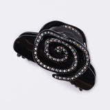 Crystal Rose Claw in Noir