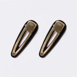 Crystal Teardrop Clip in Noir