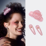 Crystal Rose Claw & Teardrop Clip Set - SAVE 10%