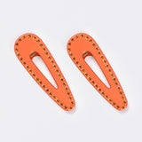 Crystal Teardrop Clip in Tangerine