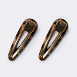 Crystal Teardrop Clip in Tiger's Eye