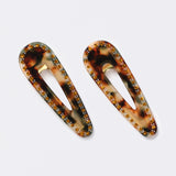 Crystal Teardrop Clip in Tiger's Eye