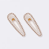Crystal Teardrop Clip in Quartz