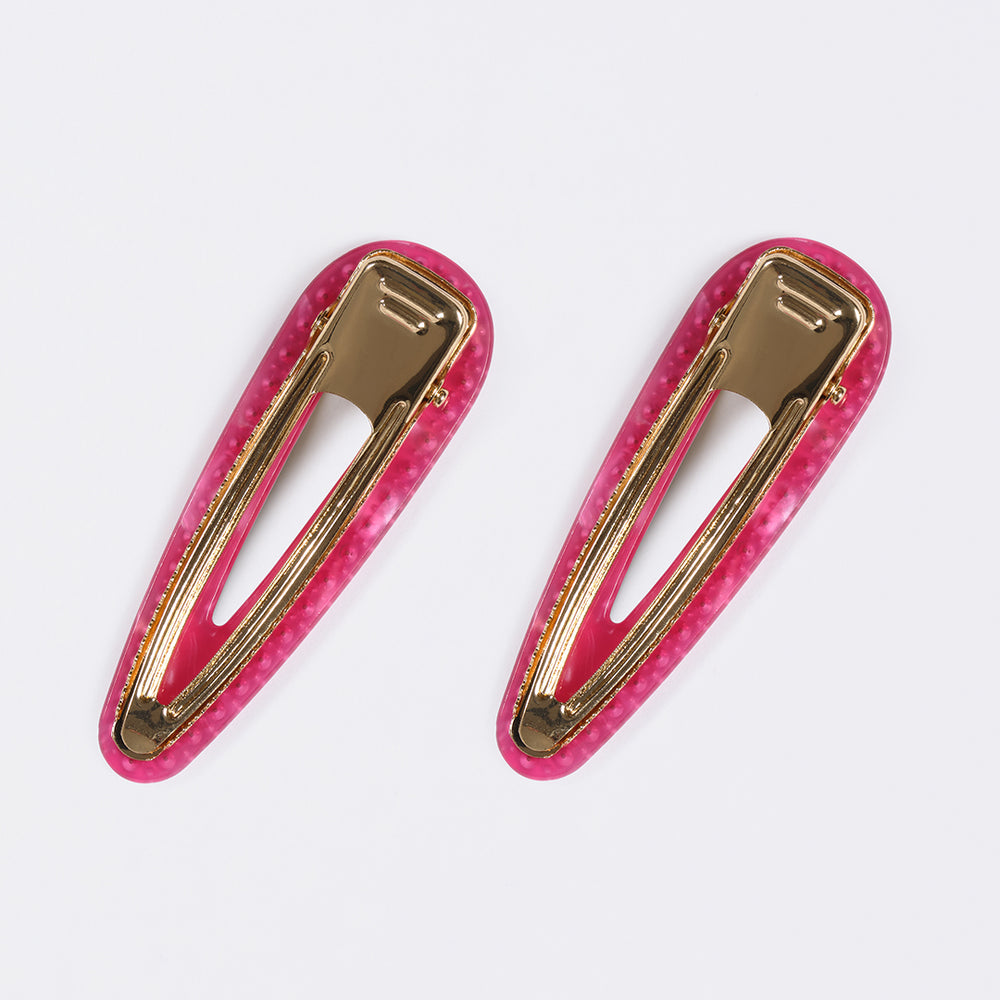 Crystal Teardrop Clip in Pink Punch – KATYA